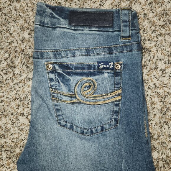 SEVEN7 Brand Slim Boot Cut Jeans Size 6 Cowgirl Style - Picture 4 of 13